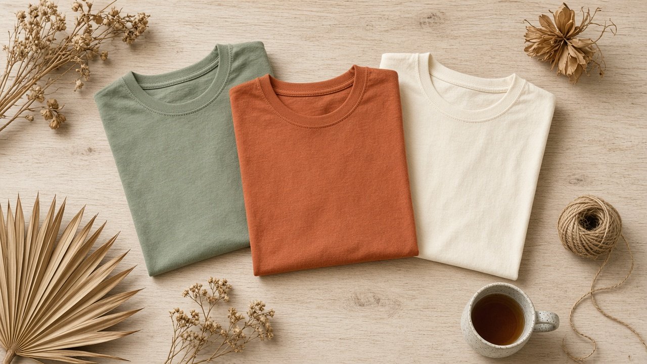 Folded CSL tees flat lay